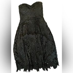 Strapless lace dress